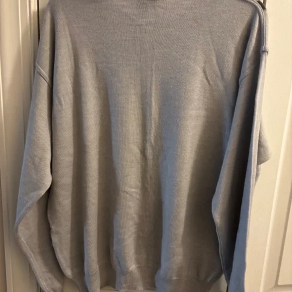 Men's Grey Saks Fifth Avenue Geometric Pattern L/S Sweater Size L